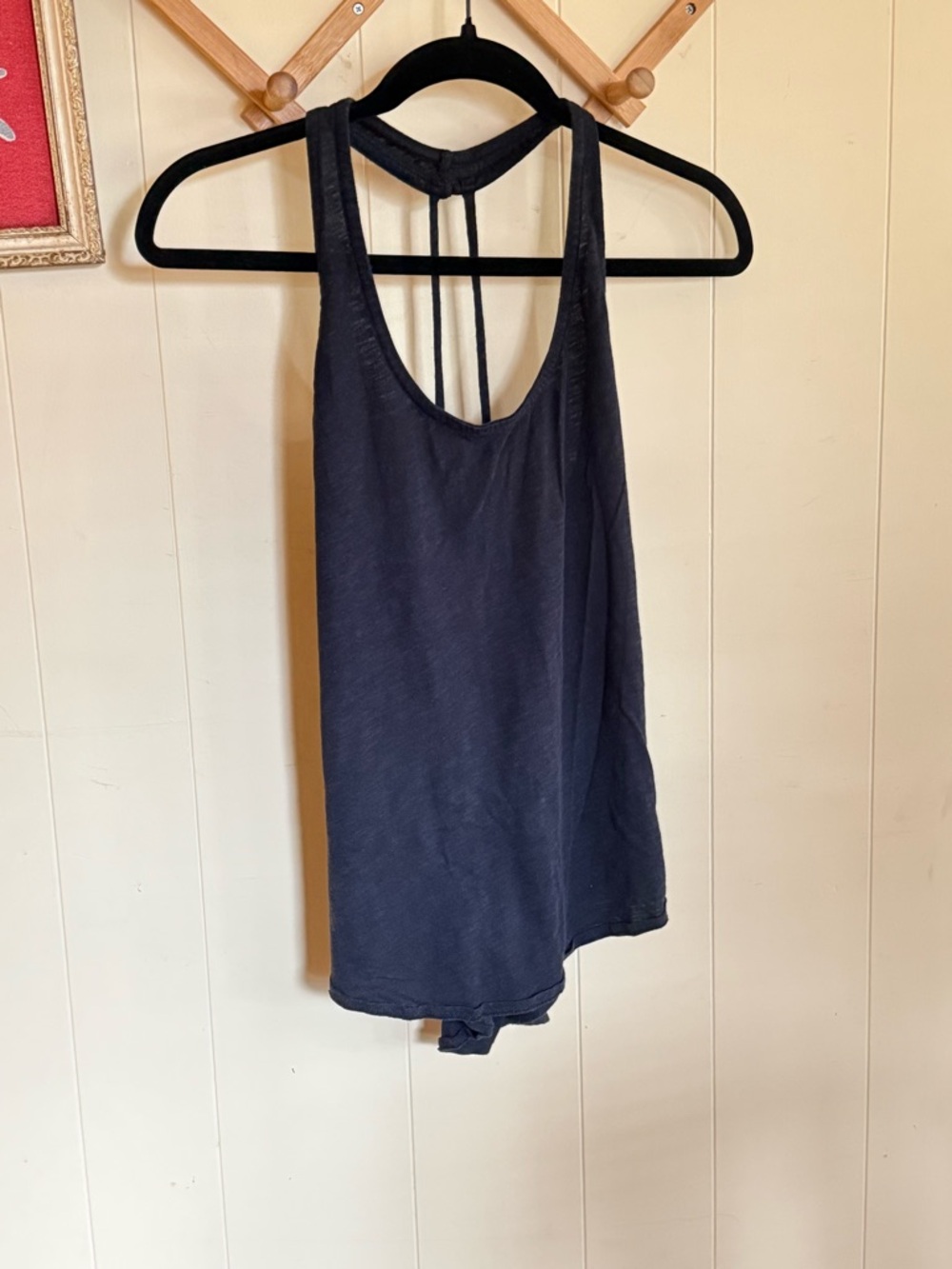 Prana Women’s Racerback low back Tank Top washed black loose fit xs